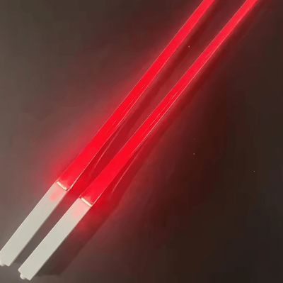 Uplift Curations GlowBite LED Light Up Chopsticks Multicolor Luminous Chopsticks Reusable Dining Party Tableware red