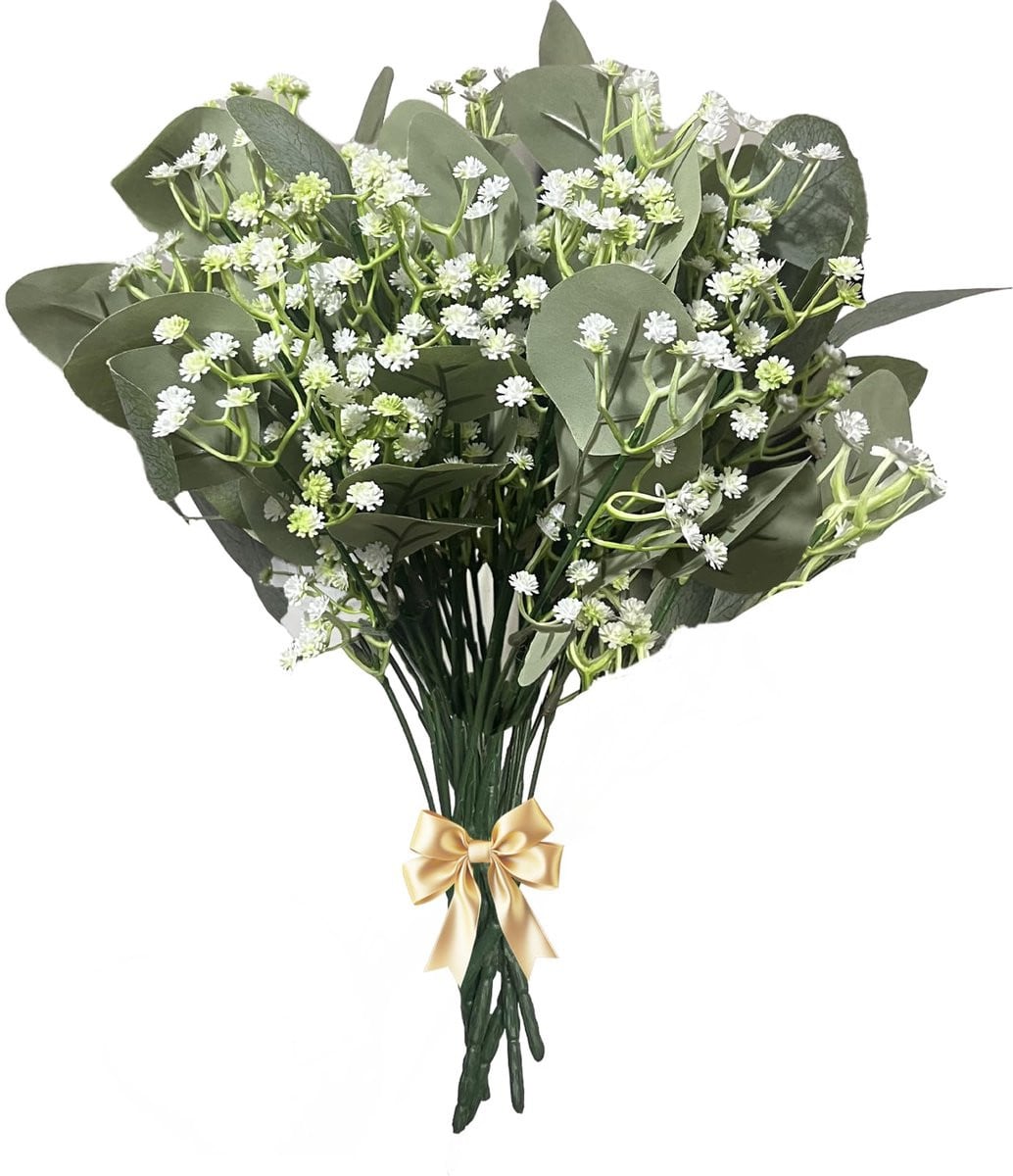 Ibenzoa® Verfrissende Groene Kunst Eucalyptus Takken voor Decoratie - Set van 8 Stuks