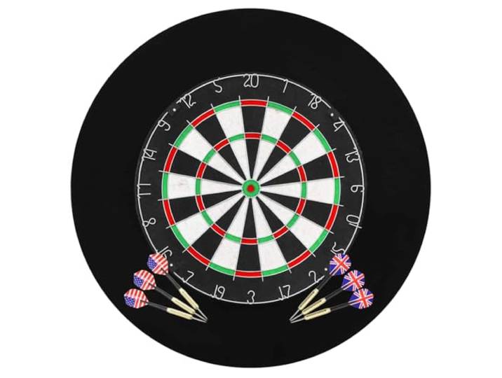 Home Tools-Professionelles Dartset mit Dartscheibe und Surround Sisalstahl