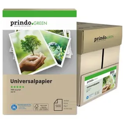 Prindo, Kopierpapier, Prindo A4 Recycling Universalpapier 5x500 Blatt rauchweiß (A4, 2500 Blätter, 80 g/m2)