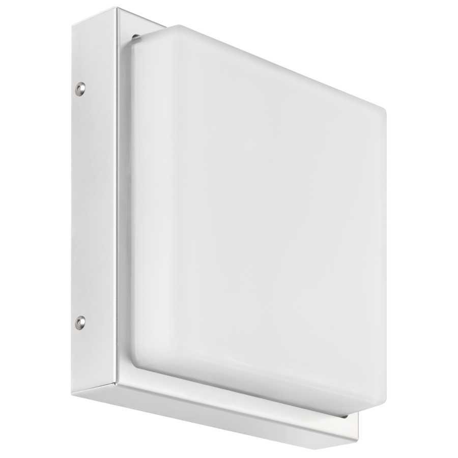LCD LED-Wandaußenleuchte mit Sensor 25x25cm Edelstahl 046LEDSEN 8033239439176