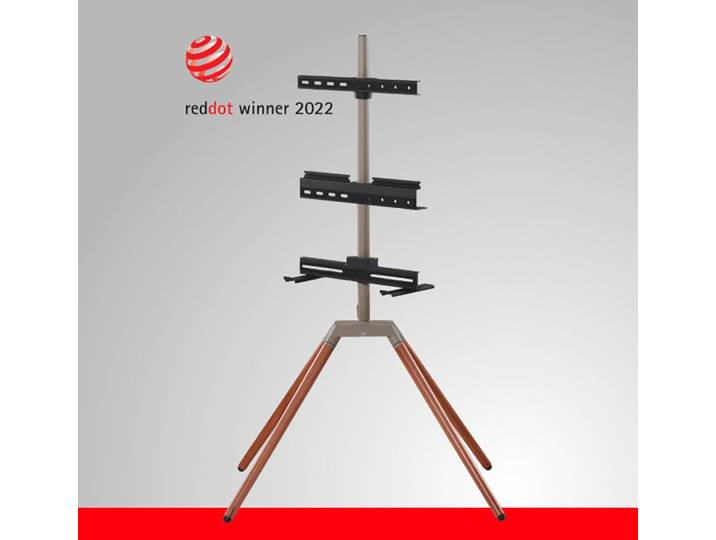 One for All TV-Ständer WM 7475, (bis 70 Zoll, Quadpod TV Stand 70 360 Grad drehbar, dark)