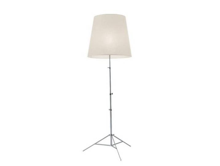 PALLUCCO lampadaire GILDA (Jute blanc - Aluminium naturel)
