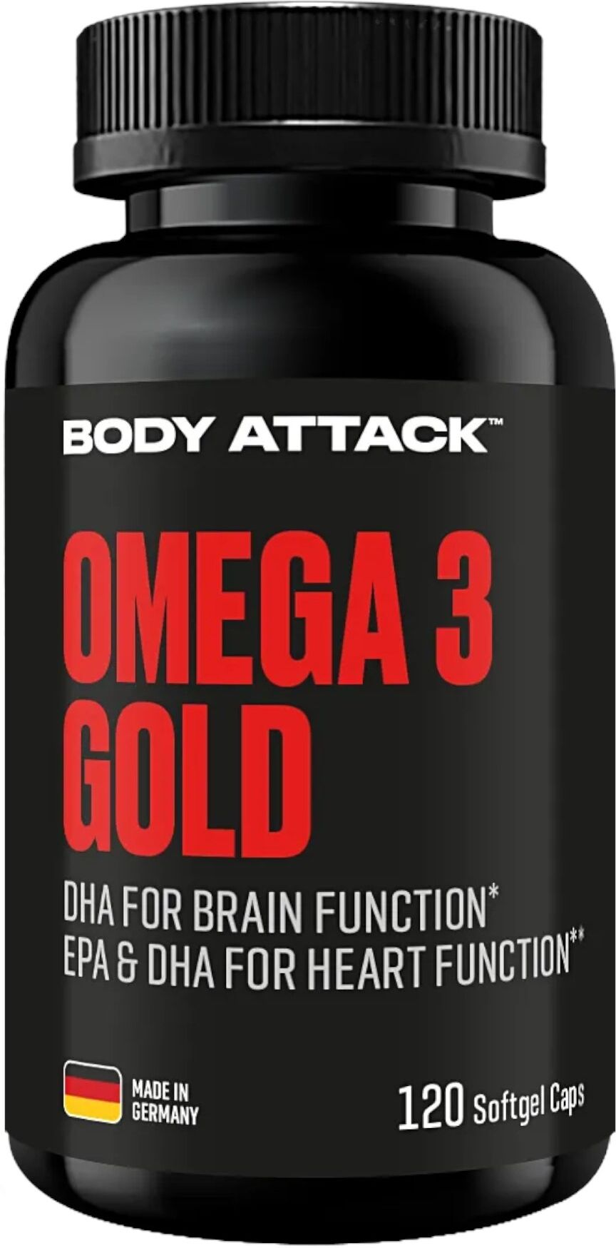 BODY ATTACK Omega 3 Gold 120 Softgels 