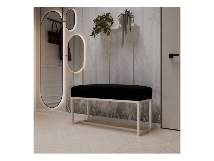 Design Möbel Sitzbank Gepolsterte Sitzbank Metallgestell modern, verschiedene Farben/Größen