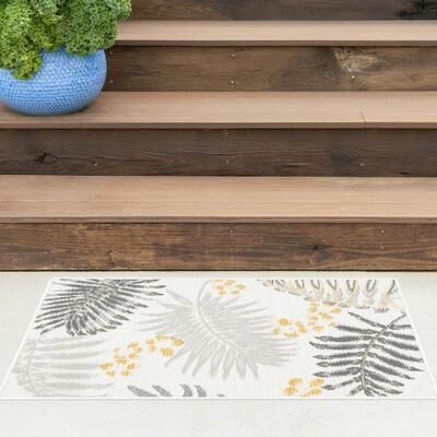 Alise Rugs Alfresco Nautical & Coastal Floral & Botanical Reversible Indoor/Outdoor Area Rug