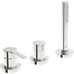 Hansa Hansaronda Fertigmontageset 03419473 Wannen-3-Loch-Einhebelmischer, Rosette rund, chrom