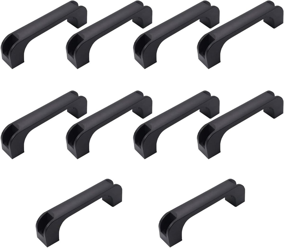 Zwart Trekhandvat Kunststof met Versterkte Ribben en 120 mm Gat Centra