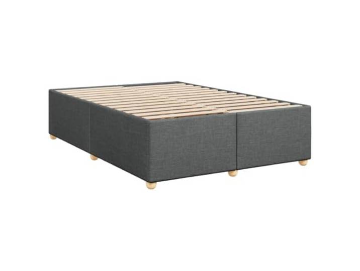 KTHLBRH Doppelbett 140 x 200 cm, Dunkelgrau mit Lattenrost Weiches Polyestergewebe, robuste Füße, stabile Struktur, keine Matratze