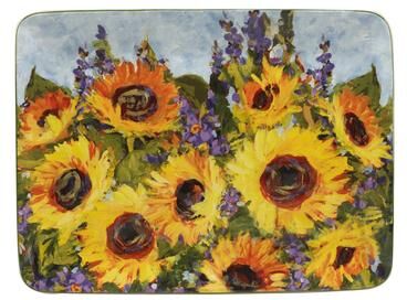 "Certified International Sunflower Bouquet Oval Platter 16"" x 12"" - 16"" x 12"""