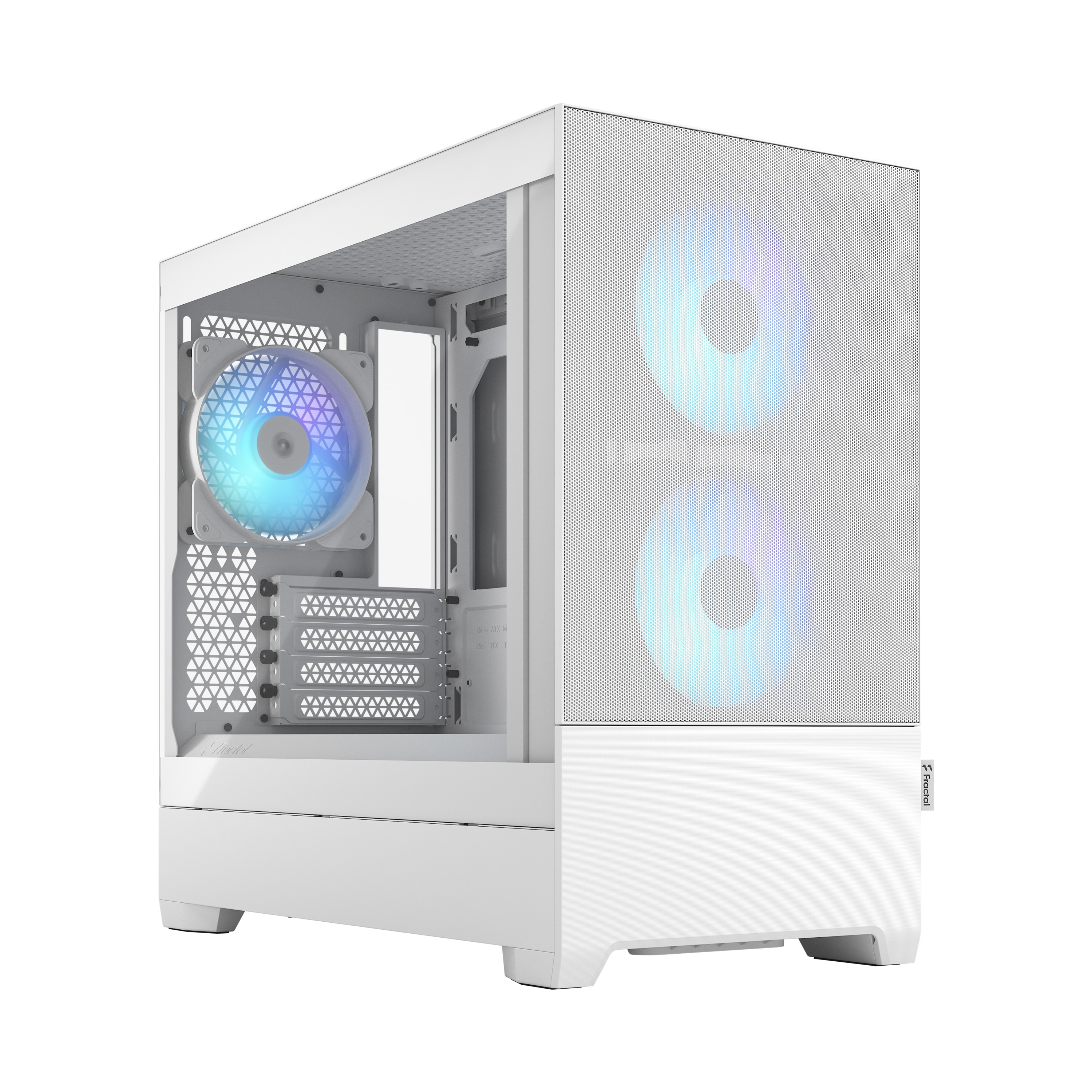 Fractal Design Pop Mini Air Gaming PC Gehäuse Mini-Tower Weiß gedämmt Seitenfenster