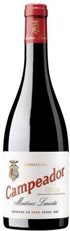 Campeador Vino tinto Martínez Lacuesta garnacha 2021 Rioja.