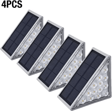 Uplift Curations Solar Outdoor Step Lights Waterproof LED High Brightness Garden And Pathway Lighting Lamp 4pcs warm Light