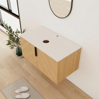 Unbranded Bathroom Vanity With Sink In 30/36 Inch, Floating Bathroom Vanity With 2 Soft Close Doors