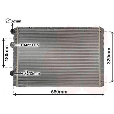 Van Wezel Kühler, 508 x 377 mm ohne Klima [Hersteller-Nr. 58002130] für VW