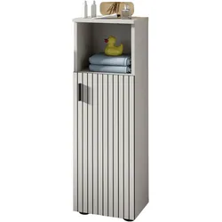 KOMMODE kaschmir 30 x 95 cm, Badschrank Türanschlag wechselbar