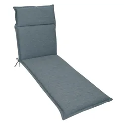 Gartenliegen-Auflage Unica 193 x 60 cm Stoff Blau Blue