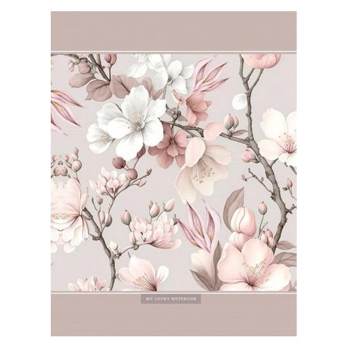 Teka Notizbuch 145x197/48K karierte Blumen Kirsche FRESH (A6, Kariert) (47994886)