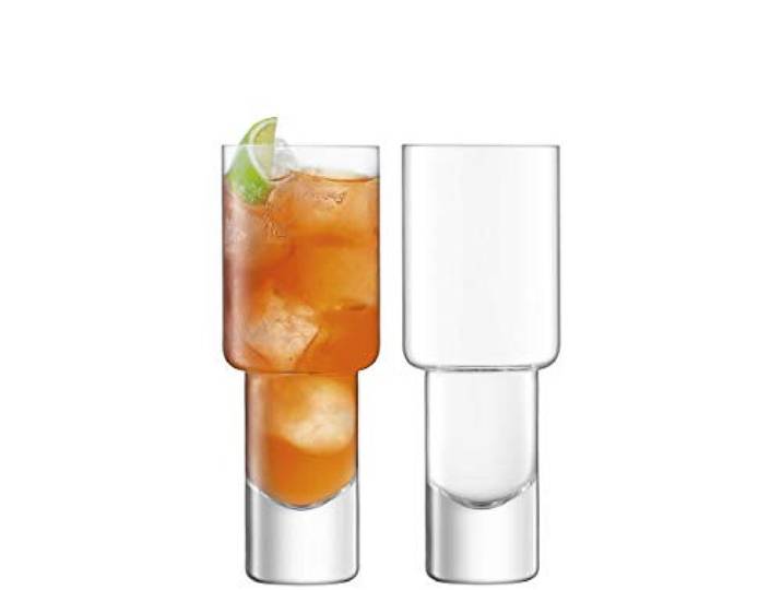 LSA Wodka Mixer Glas 400ml Helder Set van 2 Mondgeblazen & Handgemaakt Glas VD03, Klar
