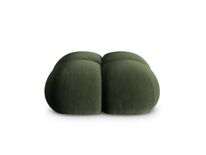Pouf en velours vert