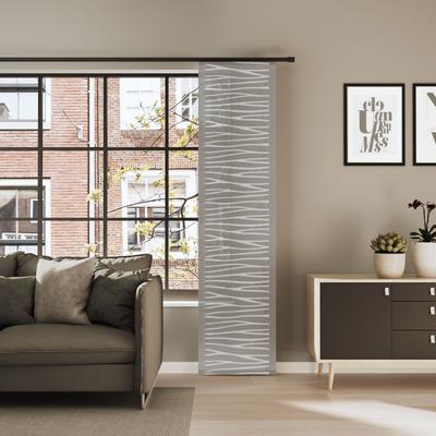Schiebegardine NEUTEX FOR YOU "CIAO", grau, B:60cm H:245cm, Polyester, Gardinen, Buntweber mit zeitloser quer verlaufenden Musterung