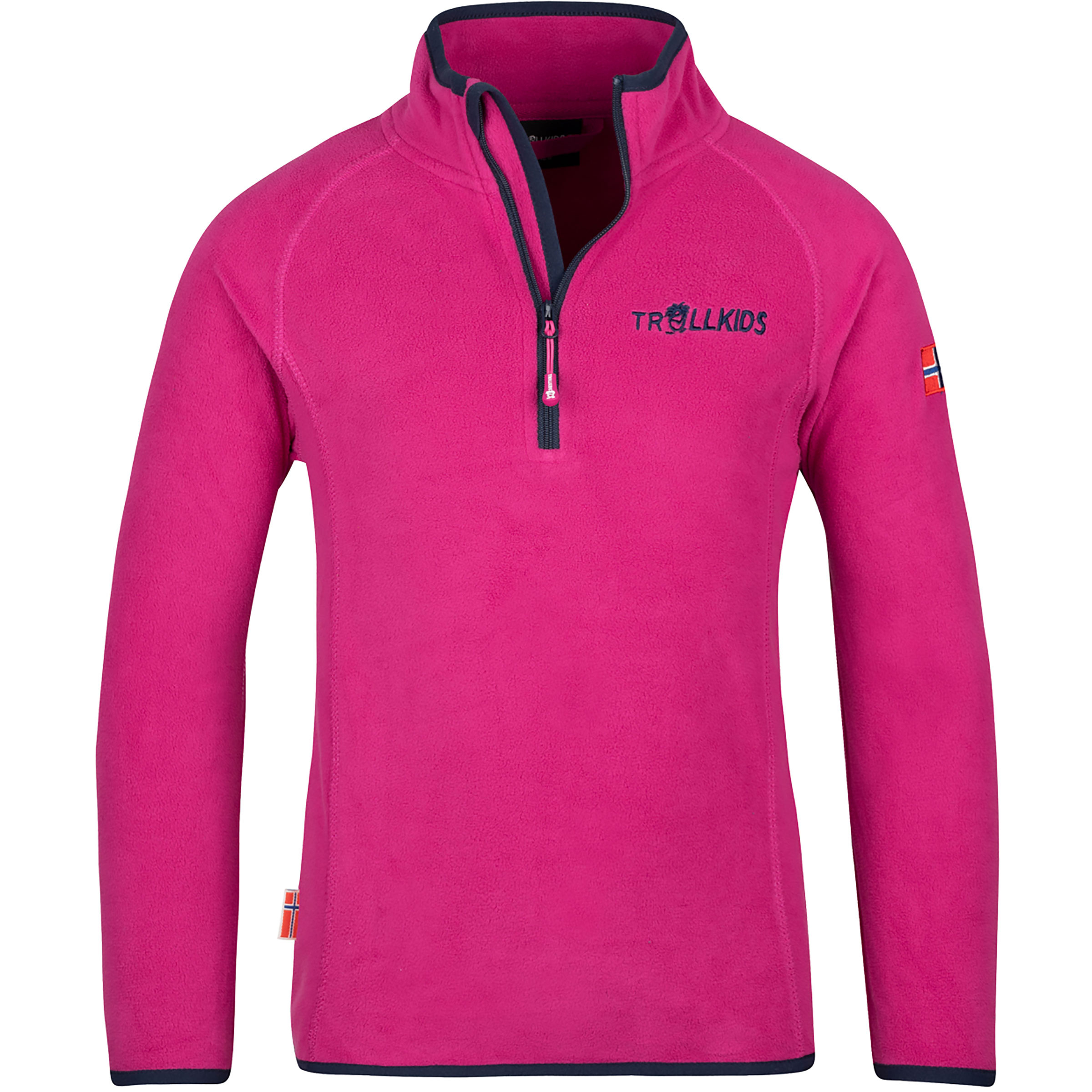 Trollkids Nordland Half Zip Kinder Pullover pink Größe 164 Camping Atmungsaktiv