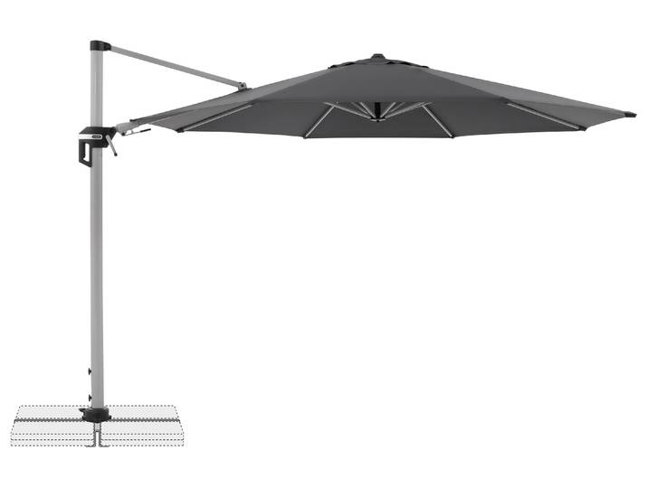 Sonnenschirm Active 370 , grau (anthrazit), Standschirme, Sonnenschirm, Pendelschirm