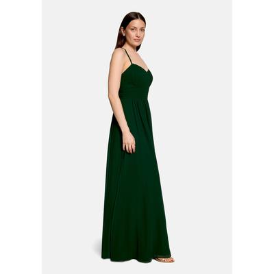 Abendkleid VERA MONT "Damen mit Plissee", Damen, Gr. 36, Normalgrößen, grün (schwarz moss), Obermaterial: 100% Polyester. Futter: 100% Polyester, festlich, ausgestellt lang, Kleider Abendkleid
