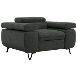 SESSEL PETER 1 - Dunkelgrau Stukture