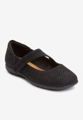 Women's The Ezra Flat by Comfortview in Black (Size 8 M)