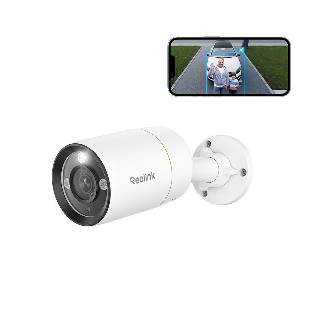 Reolink 6K 12MP PoE bewakingscamera met kleurenweergave in nachtmodus, spotlight, detectie van personen, voertuigen en huisdieren, tweewegs audio, sirene en IP67-bescherming