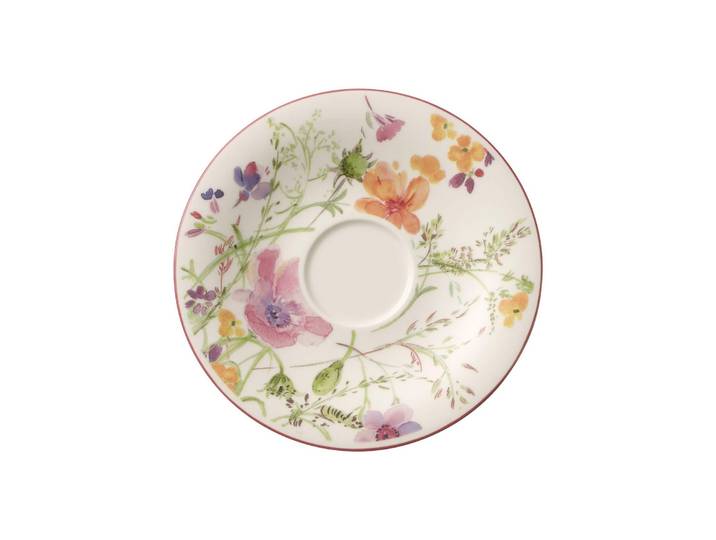 Untertasse VILLEROY & BOCH Kaffee Untertasse Mariefleur Basic ø 16 cm bunt , bunt, Speiseteller, Untertasse