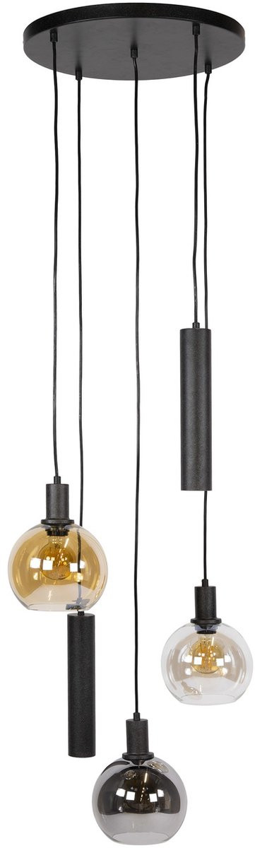 Giga Living Hanglamp Sfera Tricolore - Zwart Metaal en Glas - Ø50x150cm