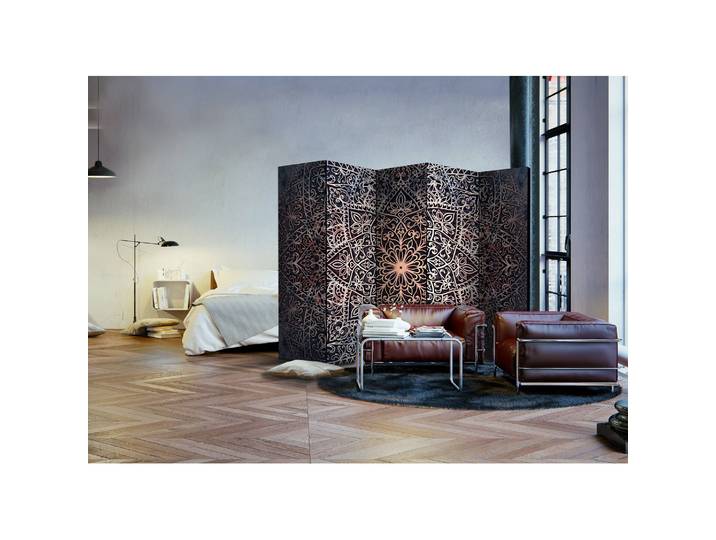 Paravent Spiritual Finely Polaire Rouge 225 x 172 x 3cm 5 éléments