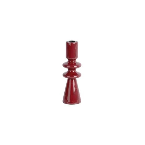 Present Time houten kandelaar Cadiz Double Ring bordeauxrood 7 x 22 cm
