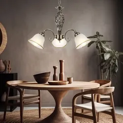 Hängelampe Hängeleuchte Kronleuchter Glasleuchte Esszimmer Lampe Altmessing, Glas, 3 flammig, 3x E27 Fassungen, DxH 60x120 cm
