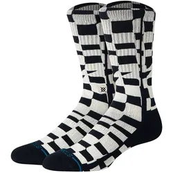 STANCE Unisex Socken - Wave Check Crew, Logo, Crew Socken Schwarz / 43-47