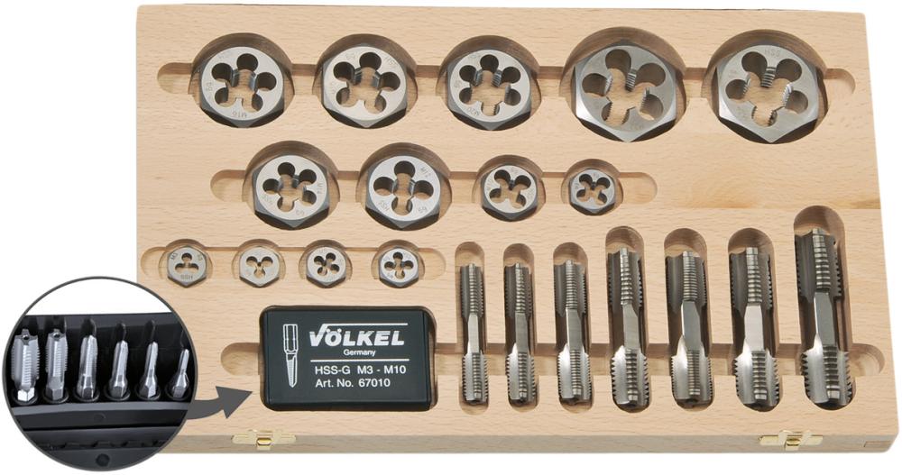 VÖLKEL Gewindebohrer-Bit-Satz HexTap DS, zöllig