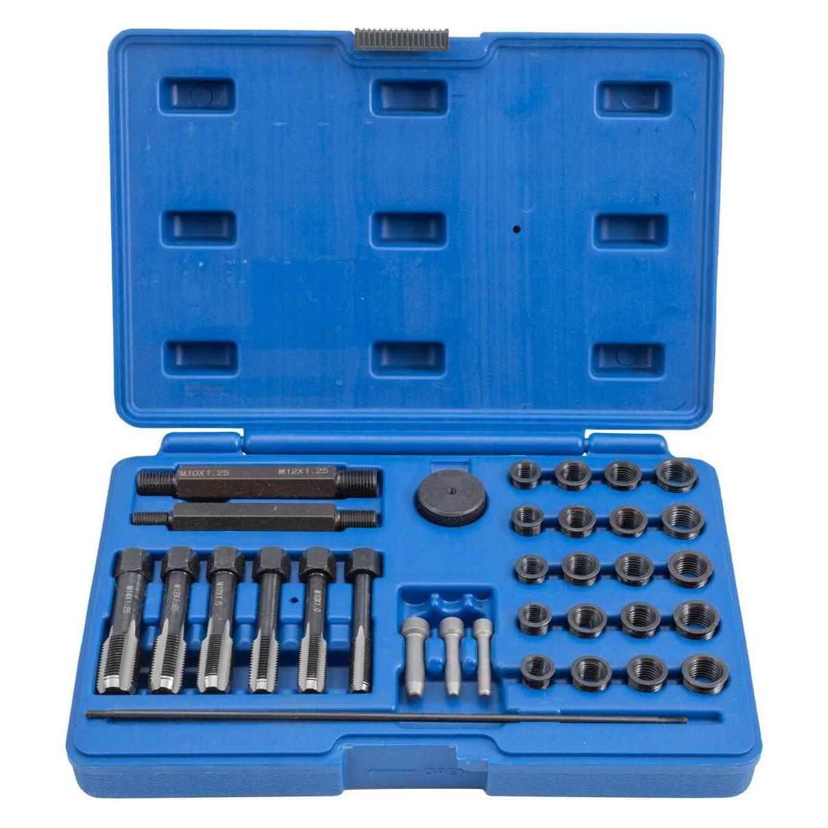 Quatros Glühkerzen-Gewinde-Reparatur-Satz M8x1, M10x1, M10x1,25, M12x1,25, 33-teilig (24843752)