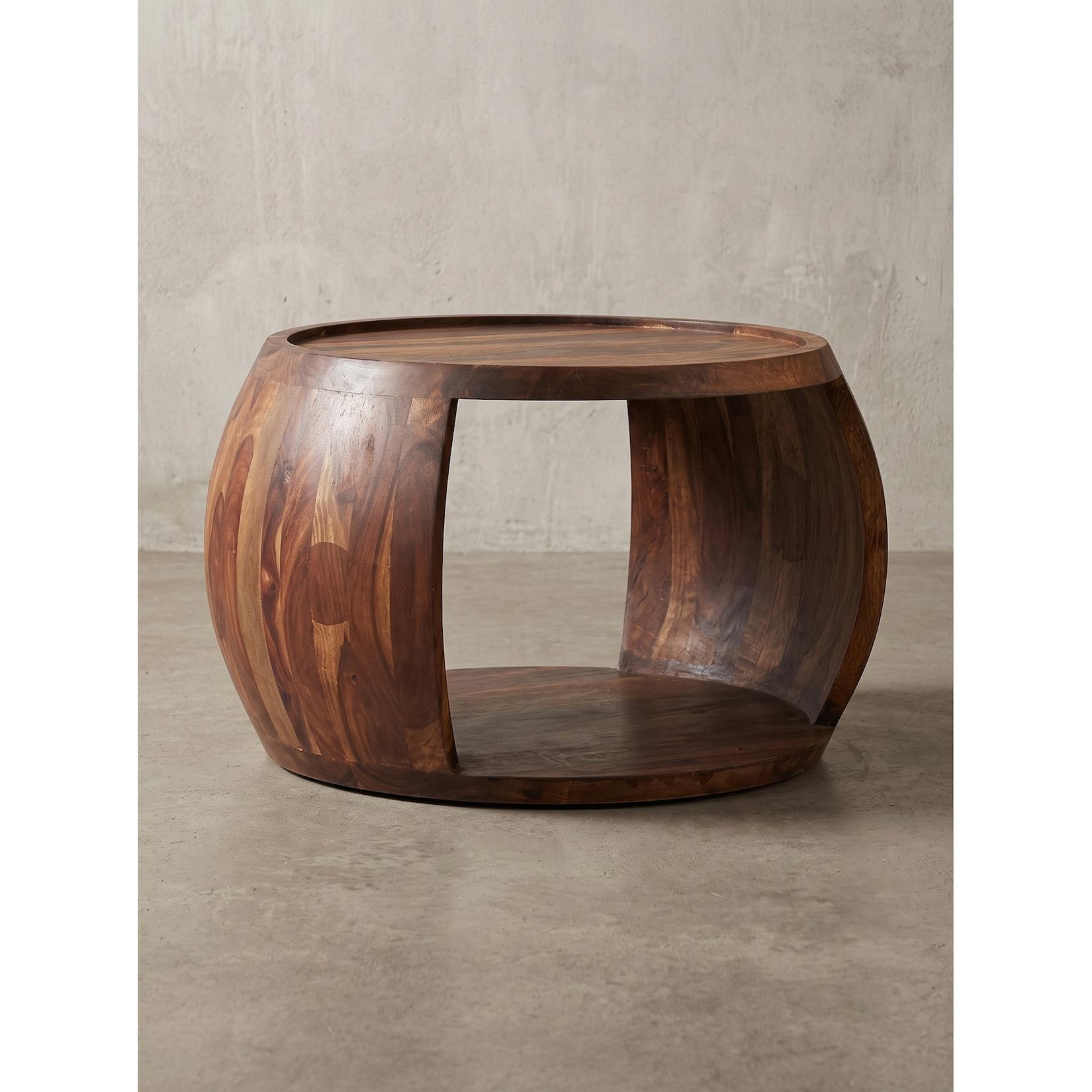 Couchtisch Dunkles Massivholz 60x50x40 cm - ANTEQUERA Kadima Design