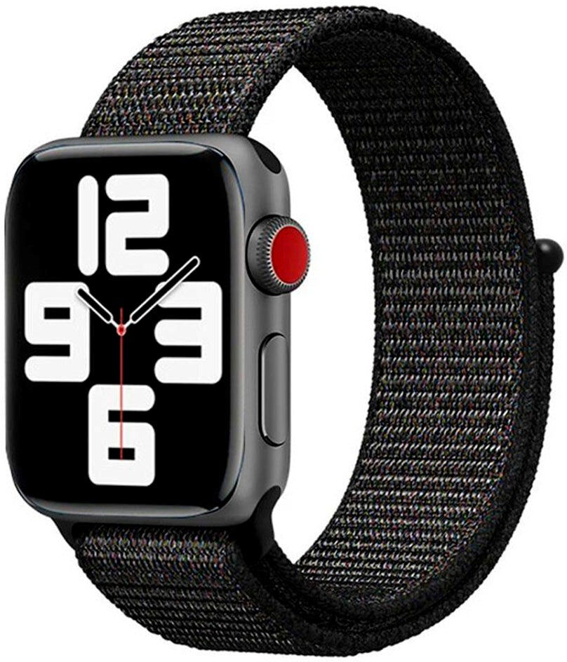 Apple Watch (42/44/SE/45/46/49mm) Lippa Nylonrem - Sort
