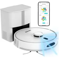 Ideoon Saugroboter mit Wischfunktion, SmartLife, App-Steuerung, Laser-Navigation, weiss, Staubsauger Roboter, Weiss