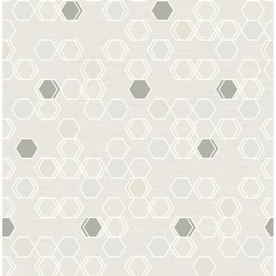 Seabrook Designs Cullen Honeycomb Geometric Unpasted Wallpaper