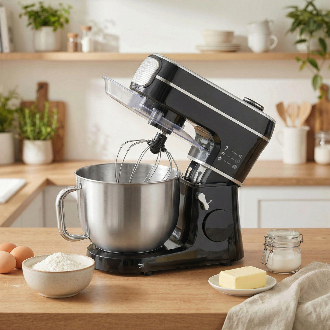 HOMCOM 6L 1400W Stand Mixer with 11 Speeds & Fermentation Function Black