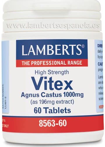 Lamberts Vitex Agnus Castus 1000mg 60 tabletas