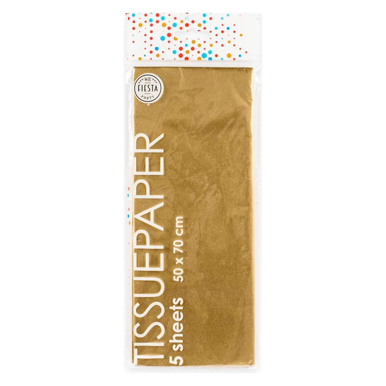 Globos Europe Seidenpapier 10 Blatt Gold, 50x70cm (10 Stk.) (GN6403)