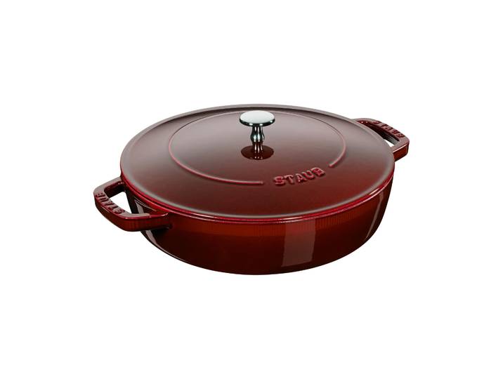 STAUB Poêle à frire en fonte Chistera Staub Ø28 cm Rouge grenadine