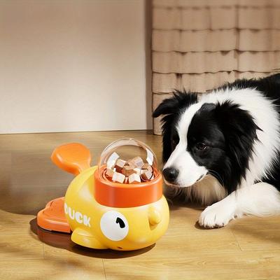 Friendly Fresh Finds Little Yellow Duck Freeze Dried Snack Launcher Dog Slow Feeder Toy Interactive Pet Feeding Toy Little Yellow Duck Freeze Dried Snack Launcher Dog Slow Feeder Toy Interactive Pet Feeding Toy