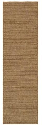 Style Haven Veranda Woven Tonal Striped Indoor-Outdoor Brown Area Rug