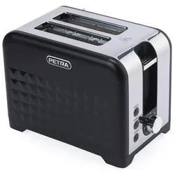 Petra PT6104BVDE 2 Slice Toaster, Toaster, Schwarz